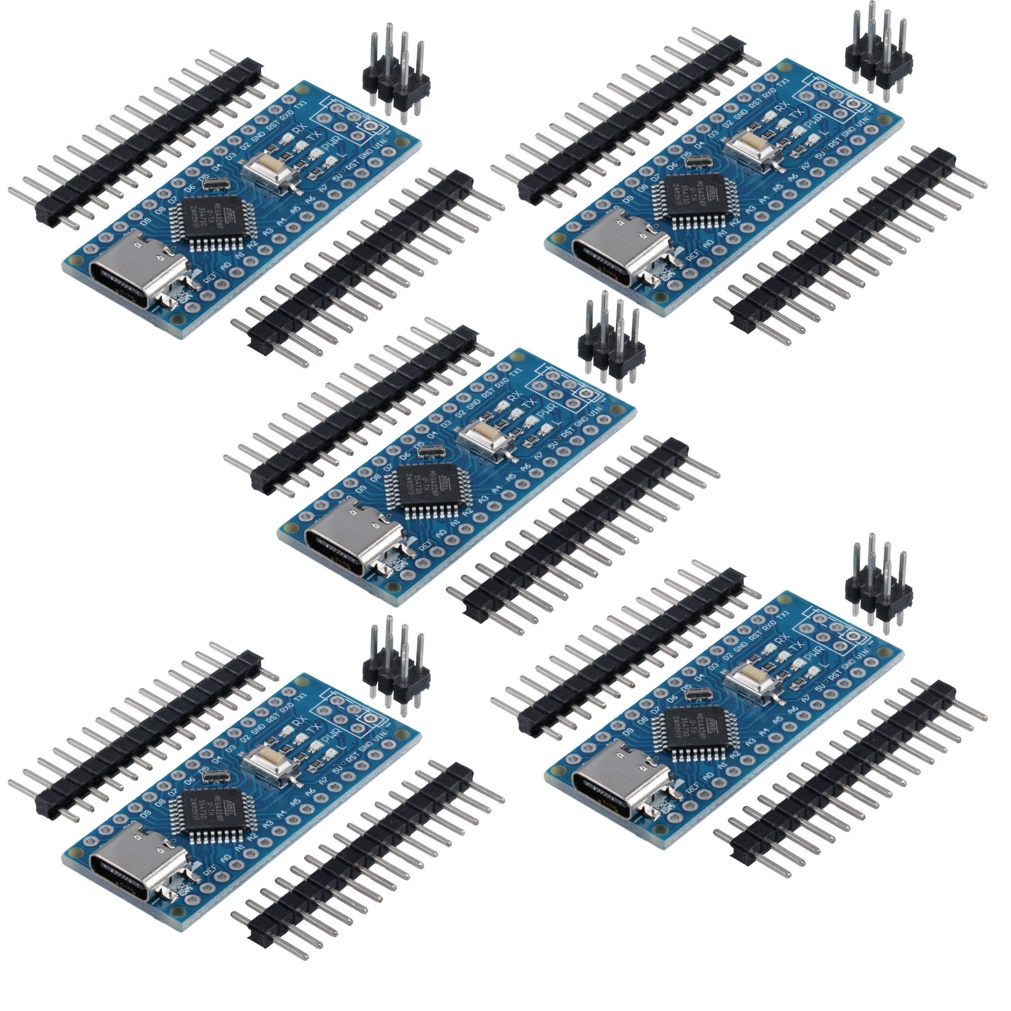 AZ - Nano V3 - Board Set mit USB - C Anschluss | Atmega CH340 Chip Atmega328 CH340 | kompatibel mit Arduino, Arduino Pro Micro und Arduino Nano V3 - AZ - Delivery