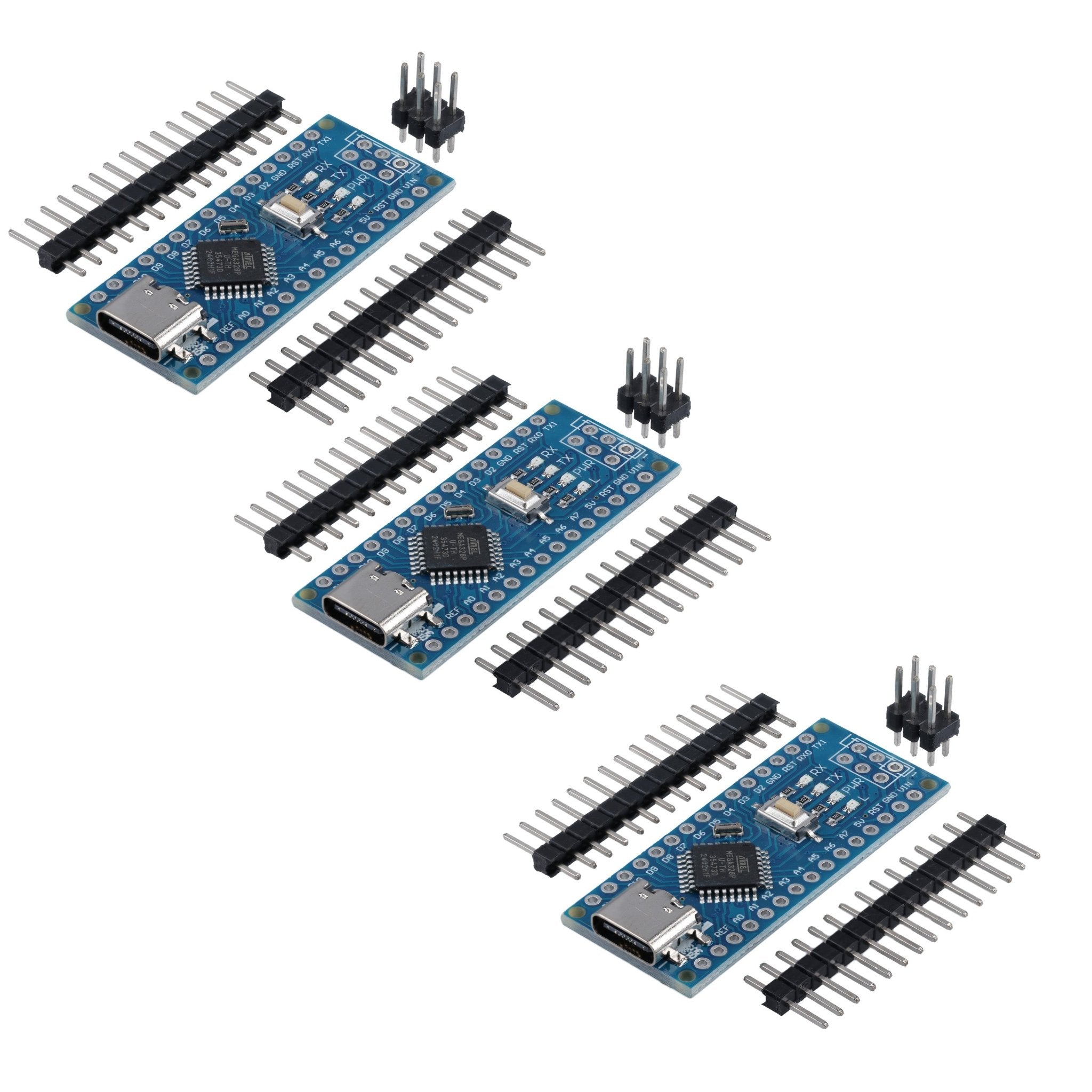 AZ - Nano V3 - Board Set mit USB - C Anschluss | Atmega CH340 Chip Atmega328 CH340 | kompatibel mit Arduino, Arduino Pro Micro und Arduino Nano V3 - AZ - Delivery