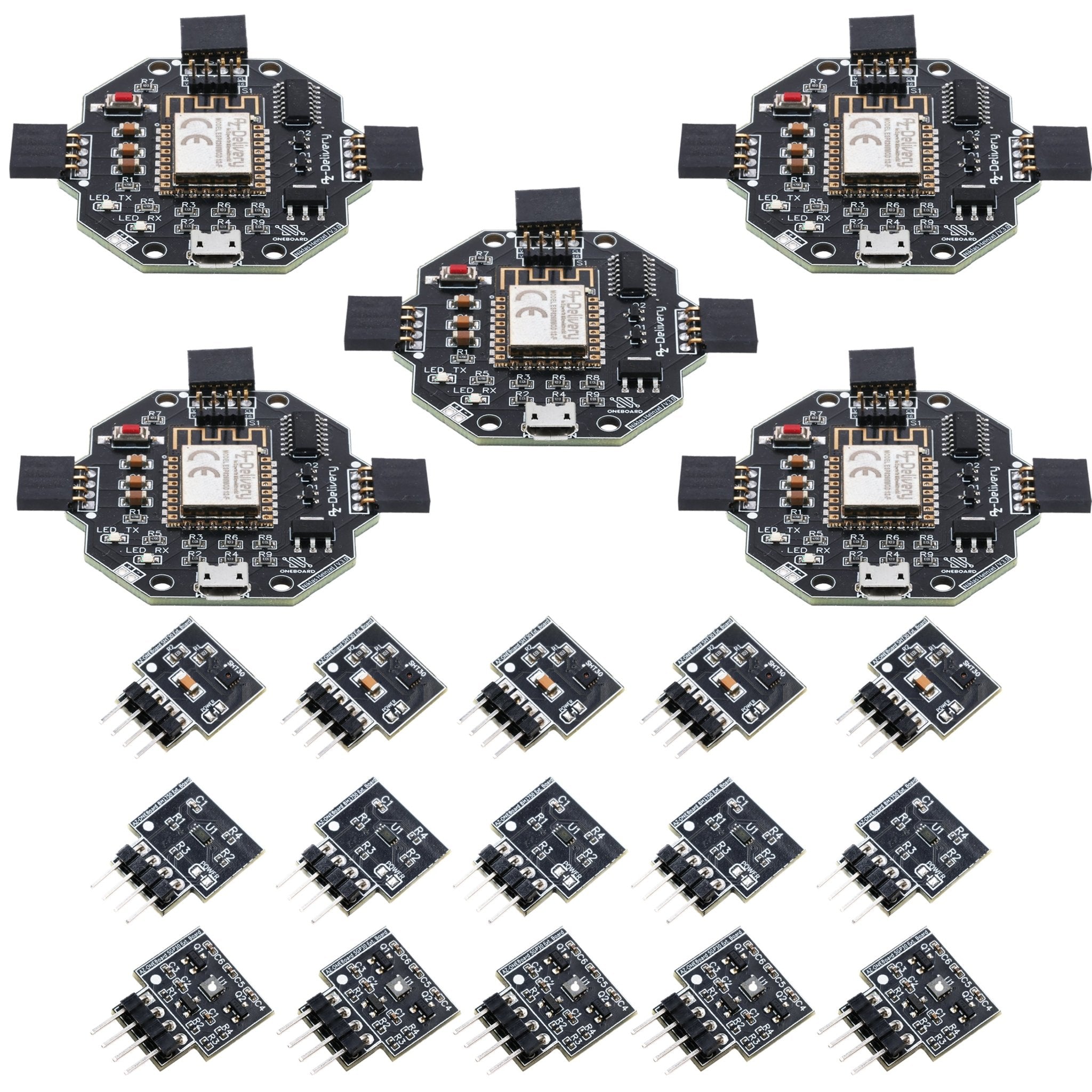 AZ - ONEBoard Entwicklungsboard inklusive Extensionboards SHT30, BH1750 & SGP30 - AZ - Delivery