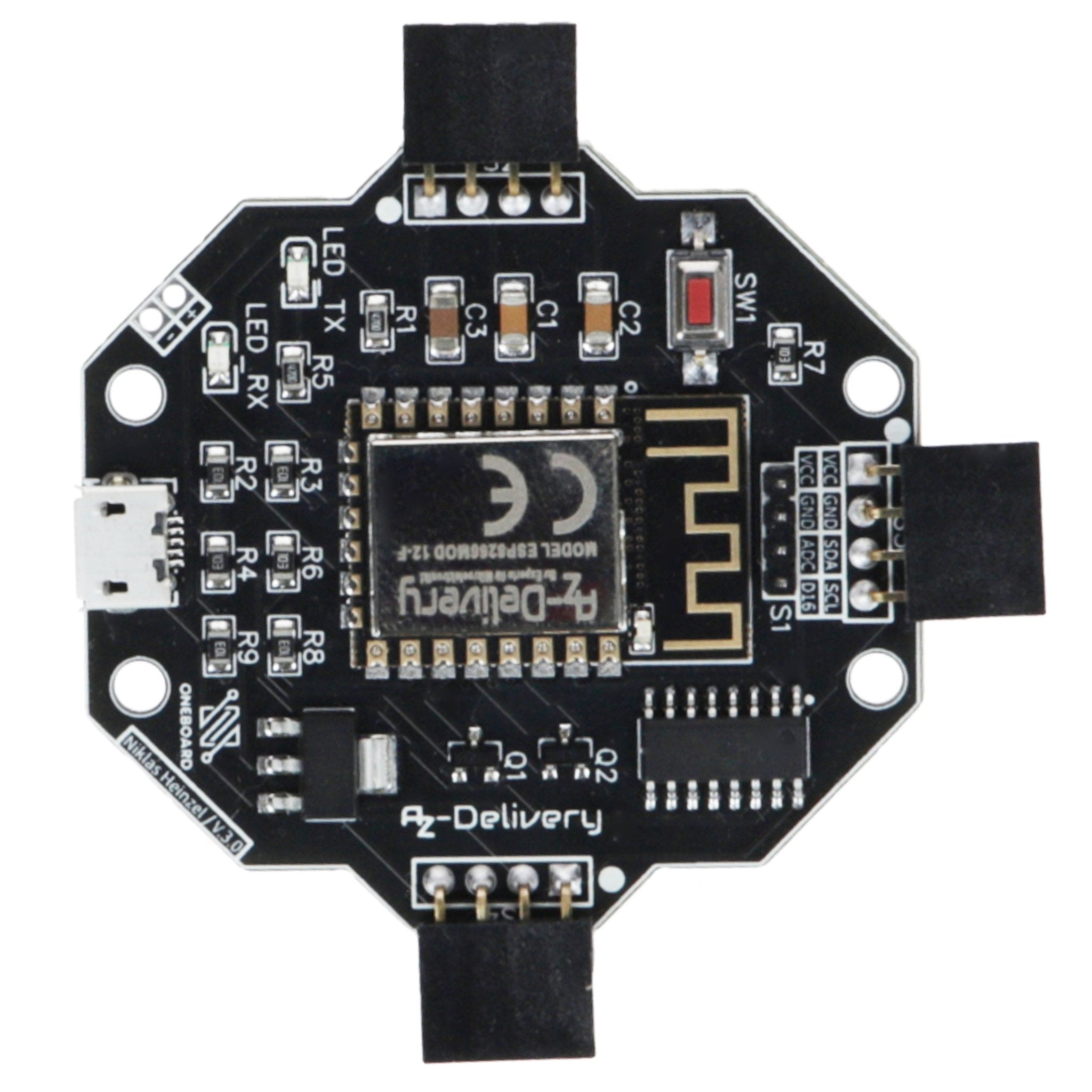 AZ - ONEBoard Entwicklungsboard inklusive Extensionboards SHT30, BH1750 & SGP30 - AZ - Delivery