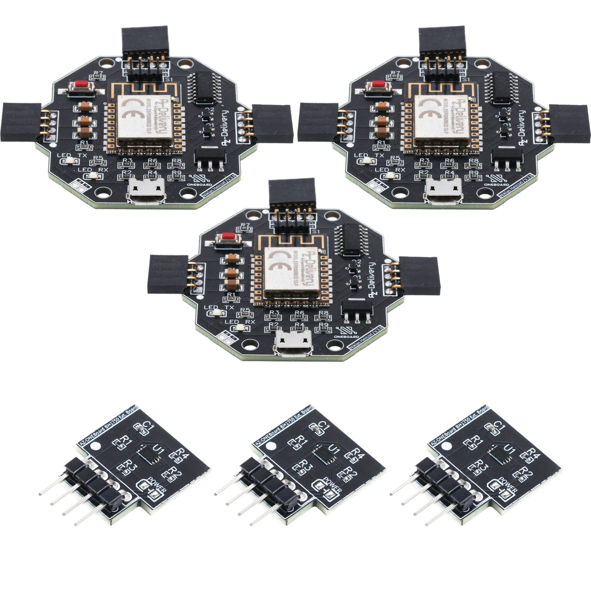 AZ - ONEBoard Entwicklungsboard inklusive Extensionboards SHT30, BH1750 & SGP30 - AZ - Delivery