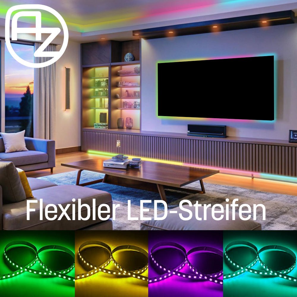 DIY Ambilight Projekt Kit, Universelle TV - Hintergrundbeleuchtung mit frei wählbarem LED - Layout & Effekten - AZ - Delivery