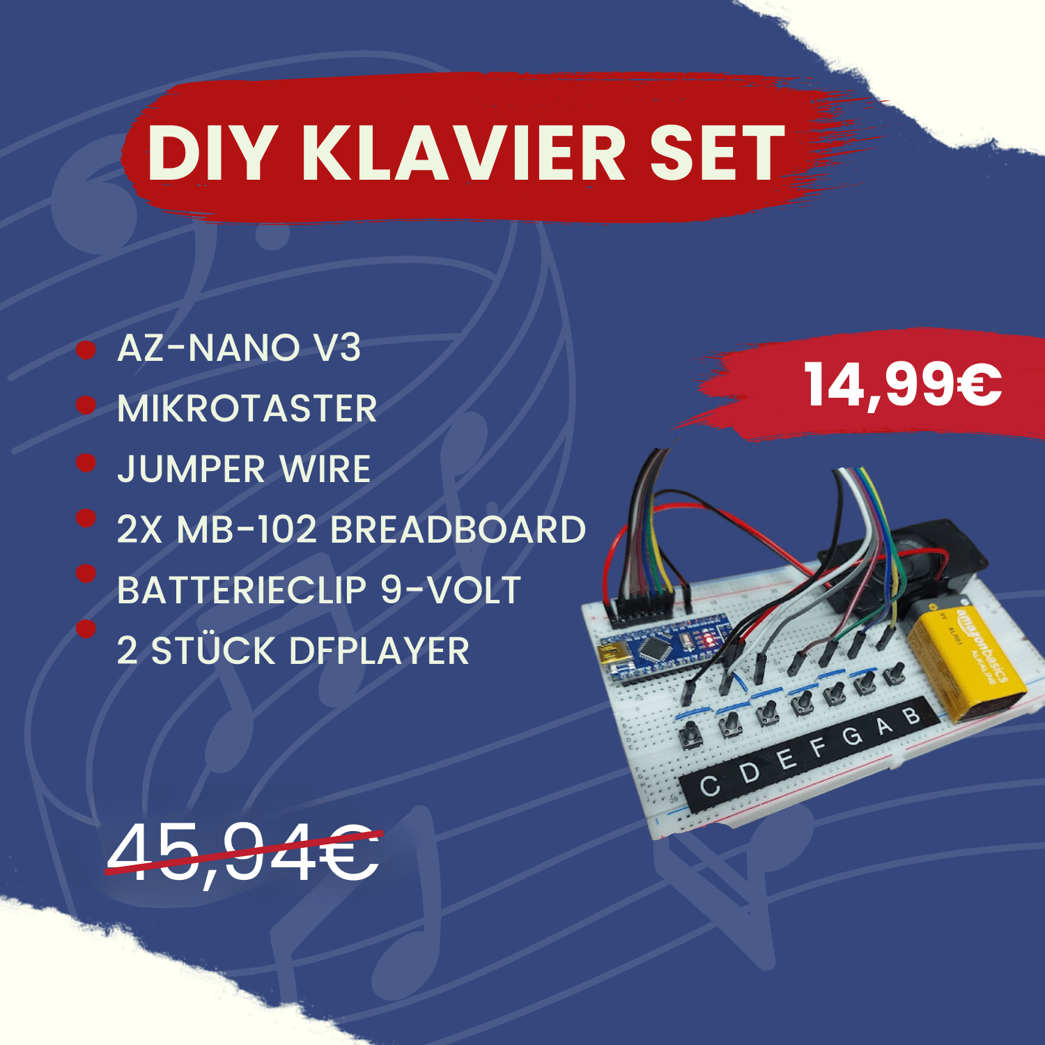 DIY Elektronisches Klavier zum Selberbauen | mit Montageanleitung - AZ - Delivery