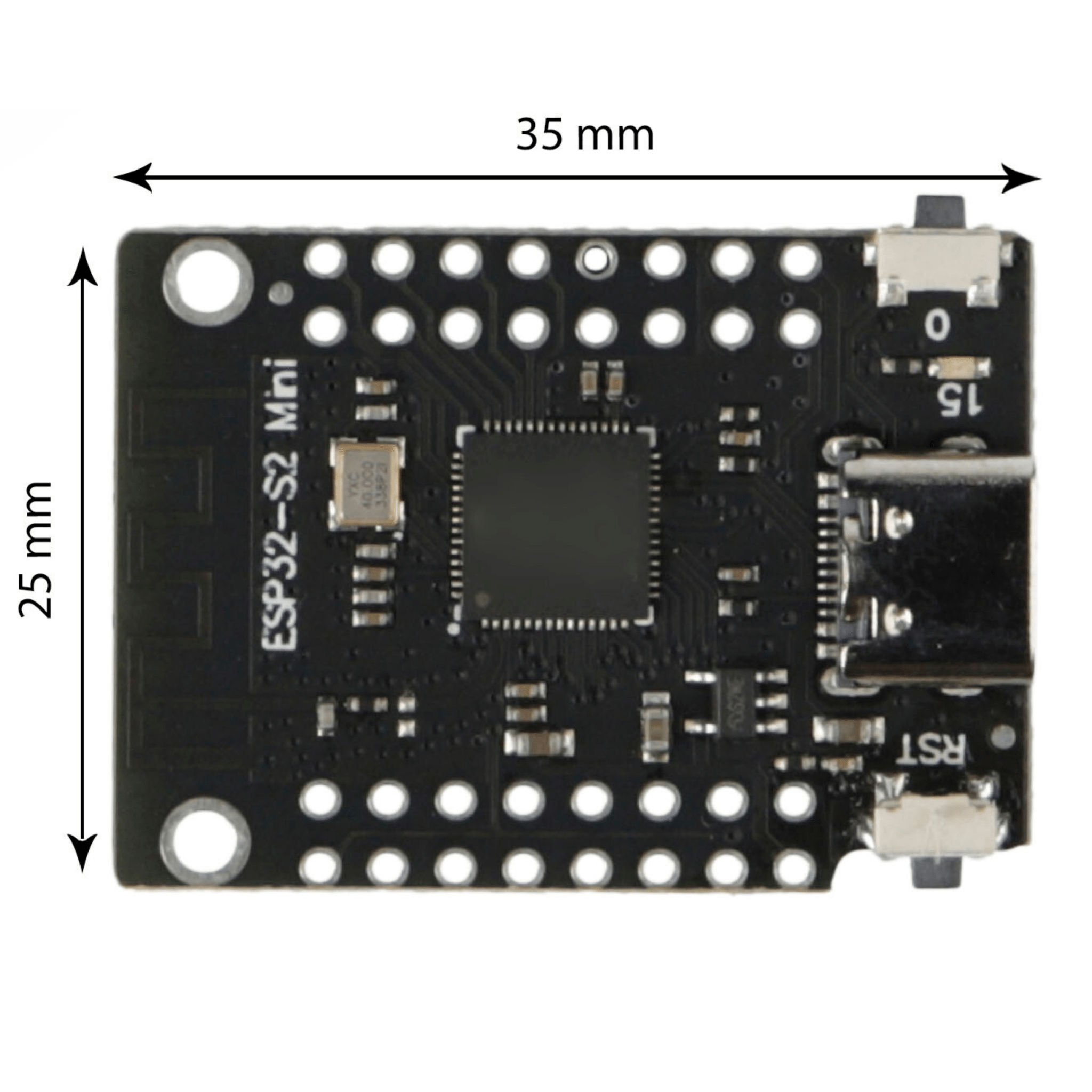 ESp32 S2 Mini mit ESP32 - S2FN4R2 WIFI IC und USB - Type - C kompatibel mit Micropython und Arduino, unverlötet - AZ - Delivery