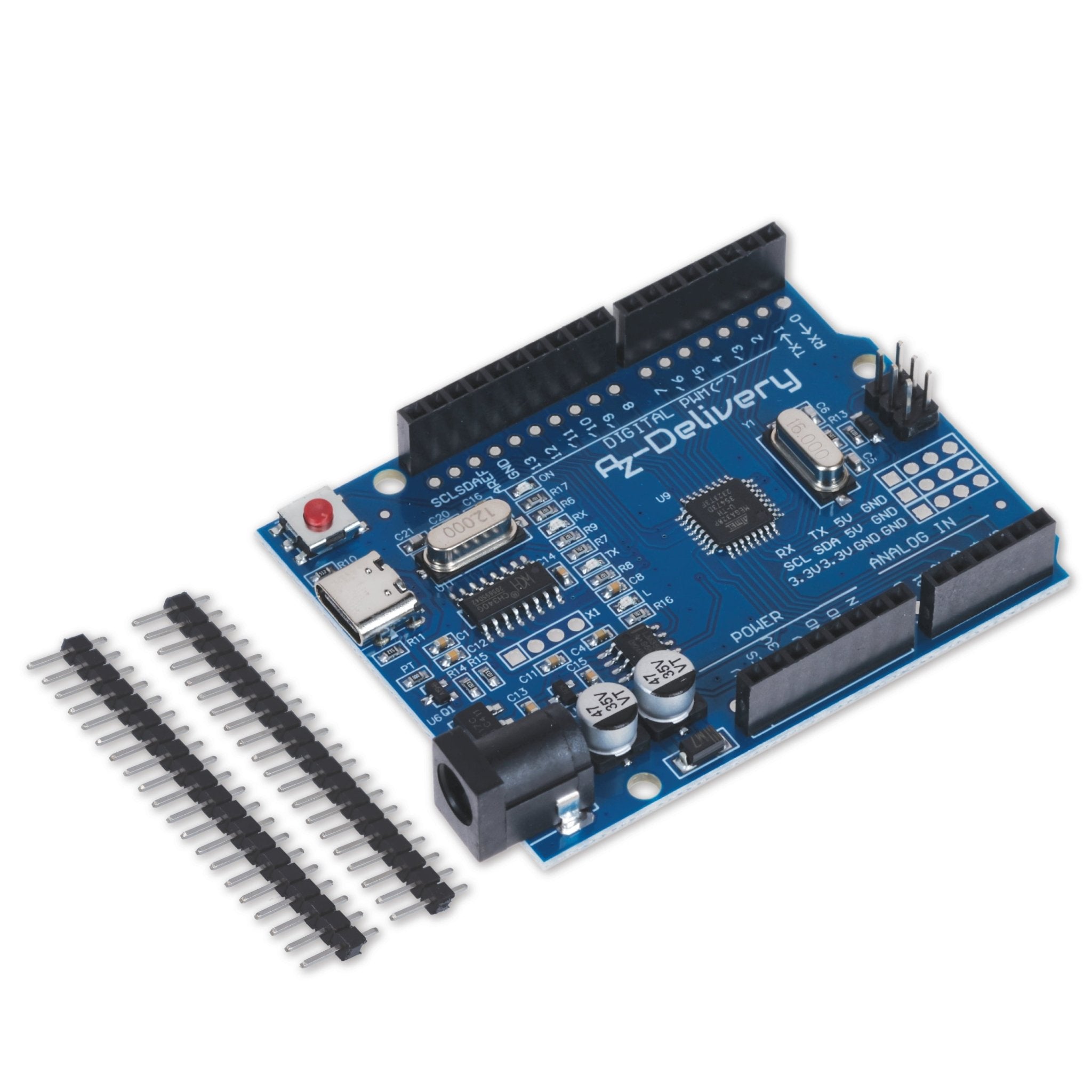 Mikrocontroller Board AZ - ATmega328 - Board mit USB - C Anschluss - AZ - Delivery