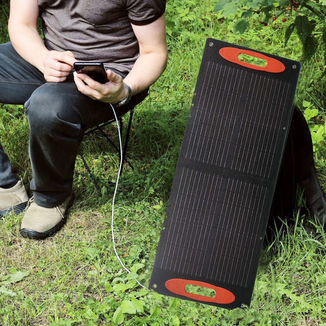 Tragbares Solarpanel mit EFTE - Beschichtung Solarpanel faltbar mit USB/Type - C/DC - Anschluss Solartasche IP67 Wasserdicht Camping Solar Panel - AZ - Delivery