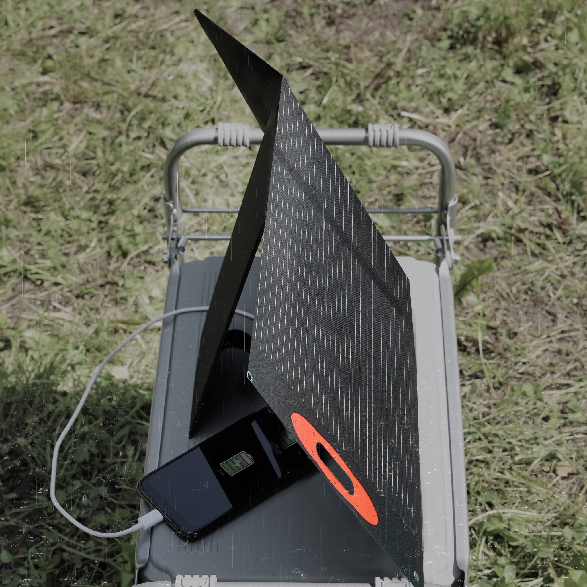 Tragbares Solarpanel mit EFTE - Beschichtung Solarpanel faltbar mit USB/Type - C/DC - Anschluss Solartasche IP67 Wasserdicht Camping Solar Panel - AZ - Delivery