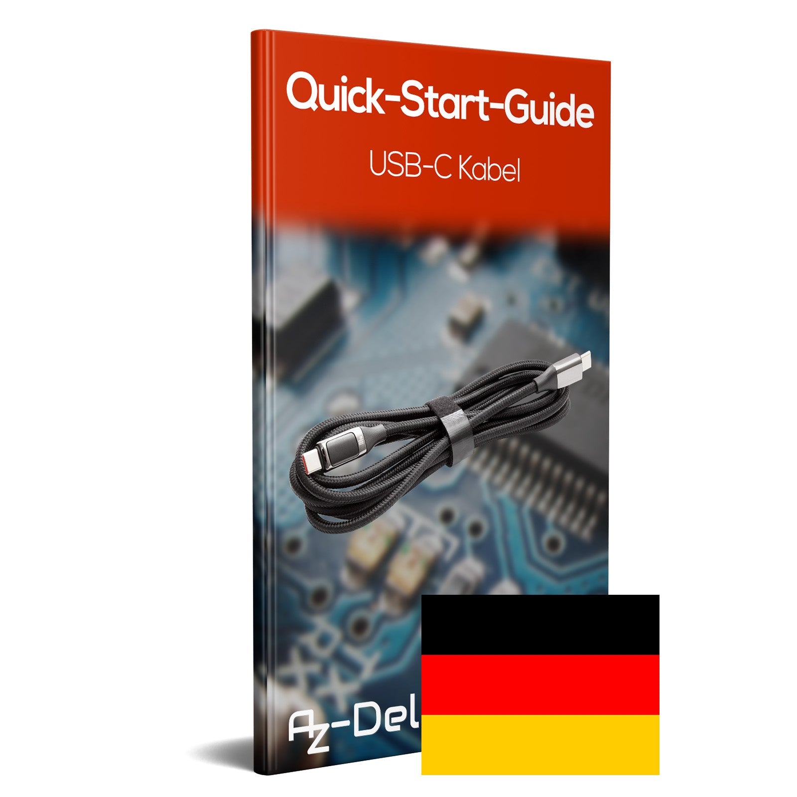 USB Kabel Typ USB - C zu USB - C 100W | Schnellladekabel mit Display für Macbook, Xiaomi, Samsung mit eMarker Chip - AZ - Delivery