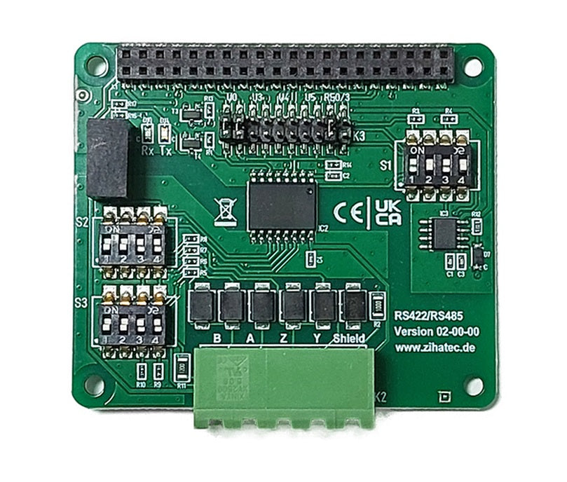 RS422 / RS485 HAT for Raspberry Pi with galvanic isolation