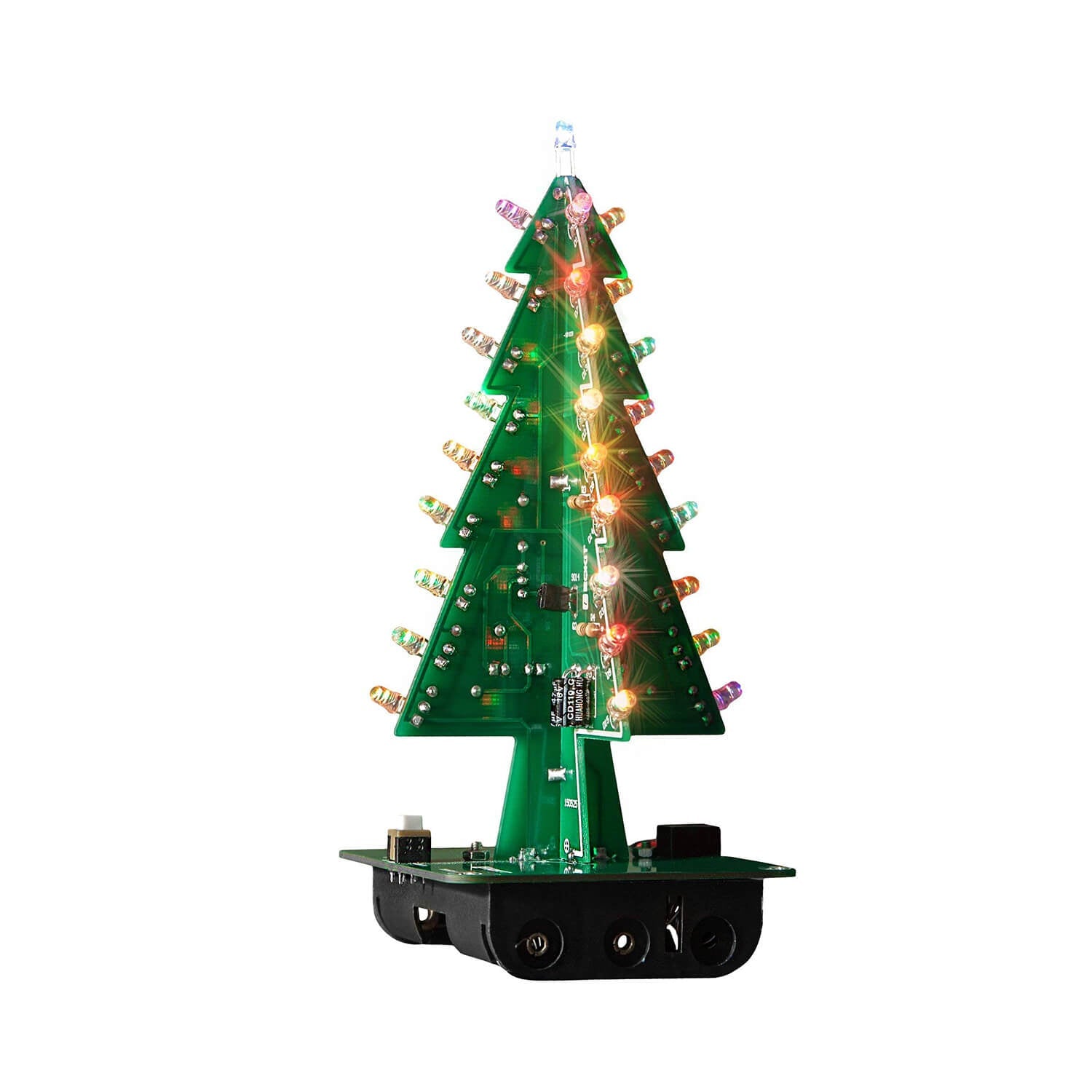 DIY LED Weihnachtsbaum Kit zum Löten mit bunt blinkenden Lichtern - AZ-Delivery