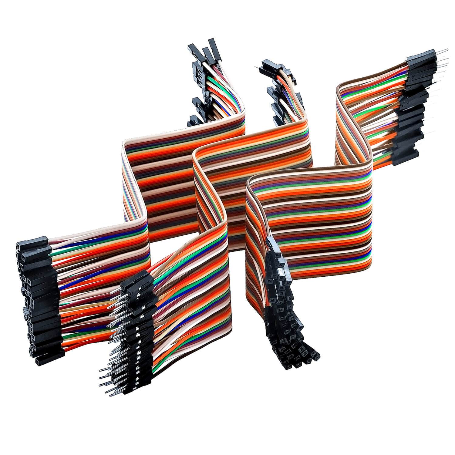 Jumper Wire cable 3 x 40 pcs. 20 cm M2M / F2M / F2F compatible with Arduino  and Raspberry Pi Breadboard