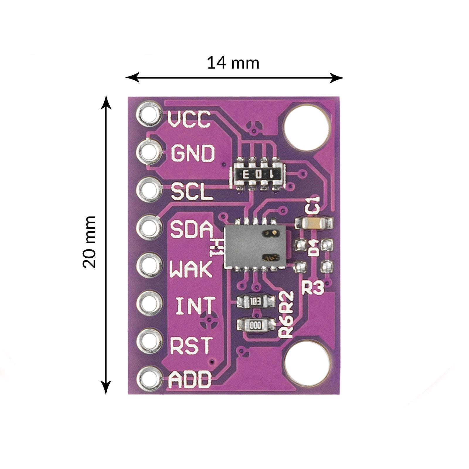 Carbon Dioxide Gas Sensor Metal Oxide CCS811 Sensor with High Sensitivity  On-Board Detection Sensor Module for Air Quality